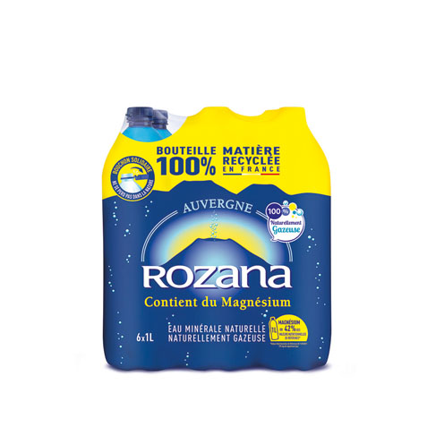 En plus d’être recyclable, la bouteille Rozana est désormais fabriquée avec une matière qui est 100% recyclée.